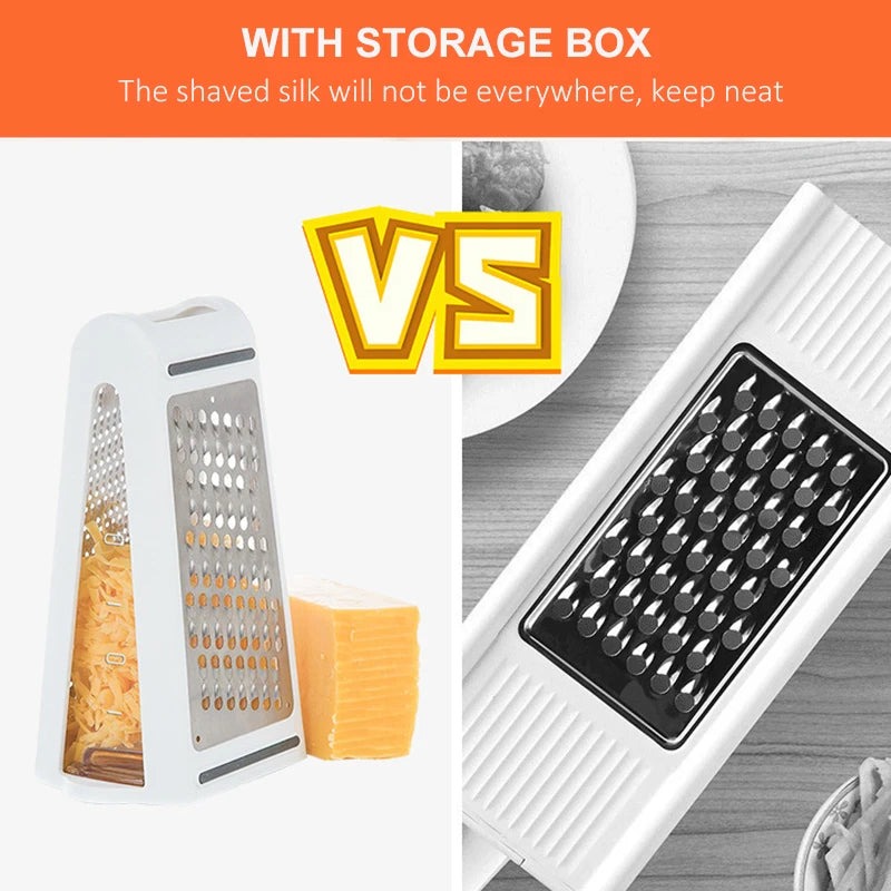 Double-Sided Cheese & Veggie Grater with Box Container - Image 3