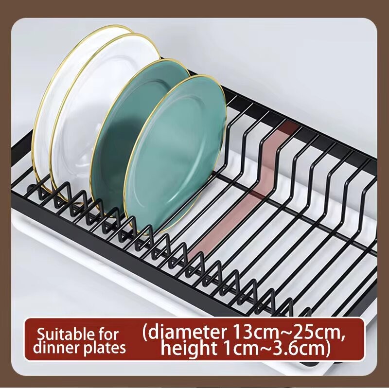 Dish Drying Rack 2-Tier Rust-Proof Compact Kitchen Organizer - Image 2